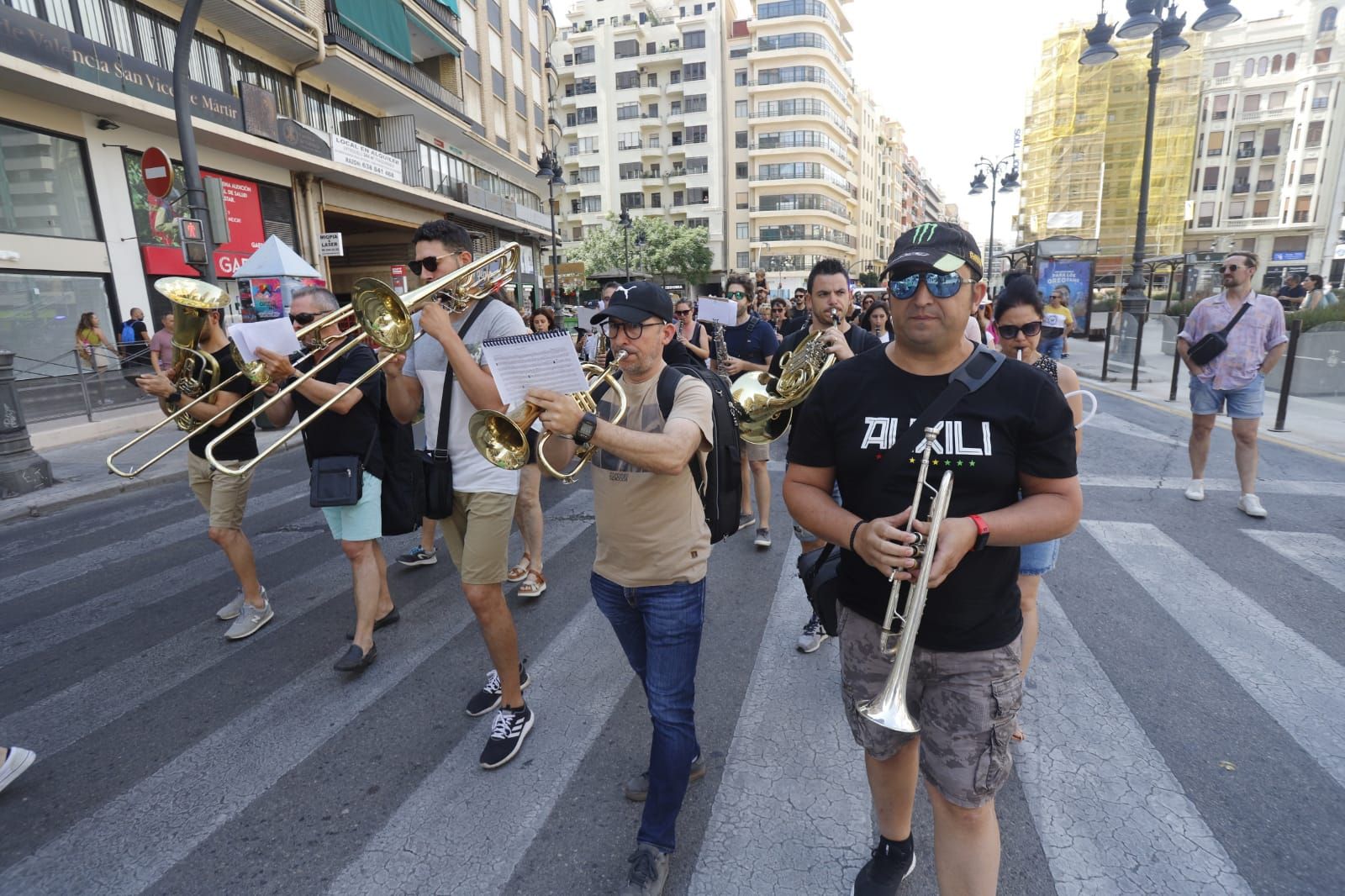 Manifestación del profesorado de la plataforma 'Salvem la música'