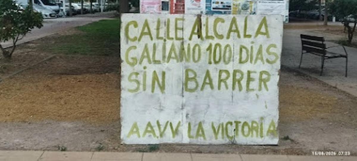 Cartel de protesta.