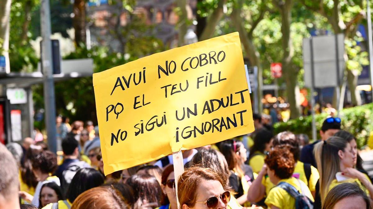 Una de las manifestaciones de la protesta de este martes.