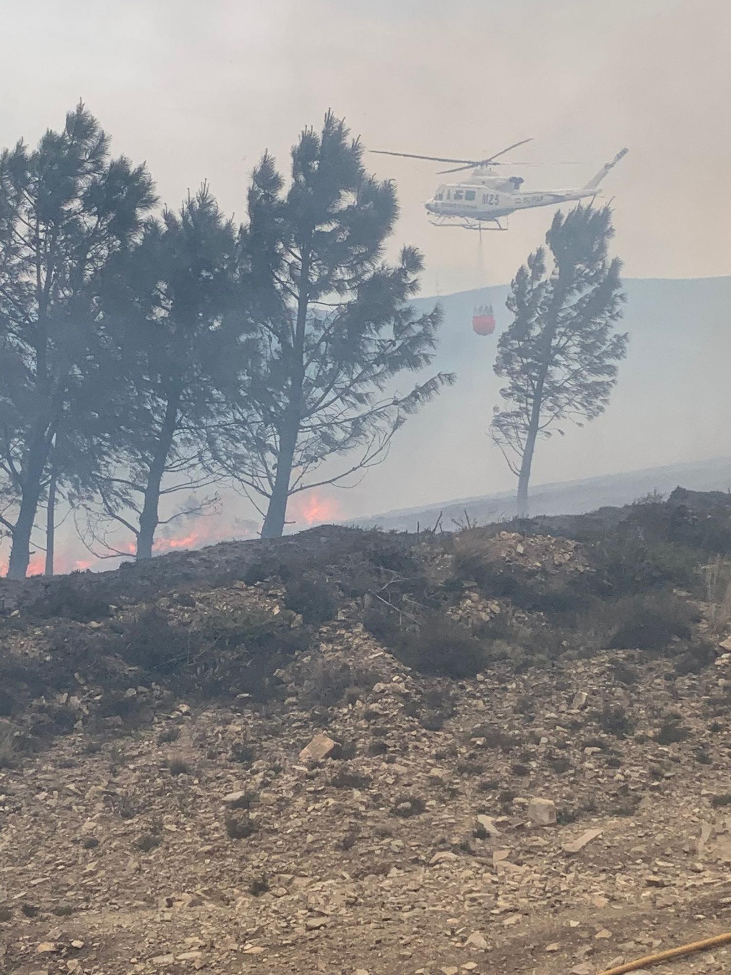 Incendio en la zona de Navelgas