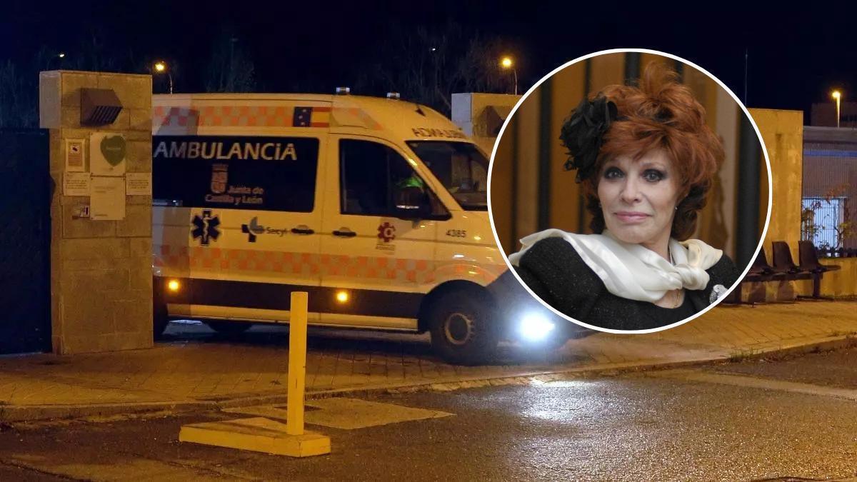 Una ambulancia sale de la residencia de Ávila.