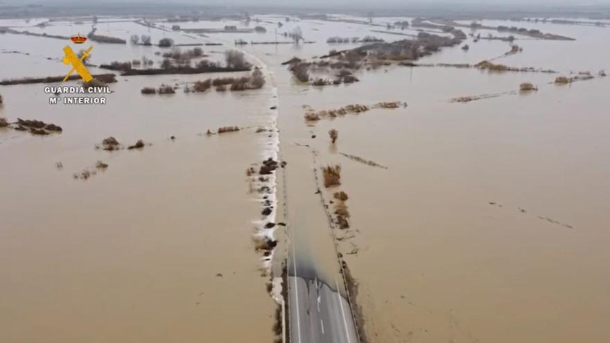 Vista área de los alrededores de Pina de Ebro el 15 de diciembre de 2021