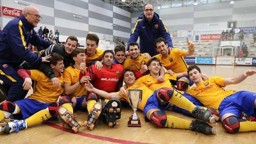 Dos coruñeses, campeones de la Copa Princesa con el filial del Barça