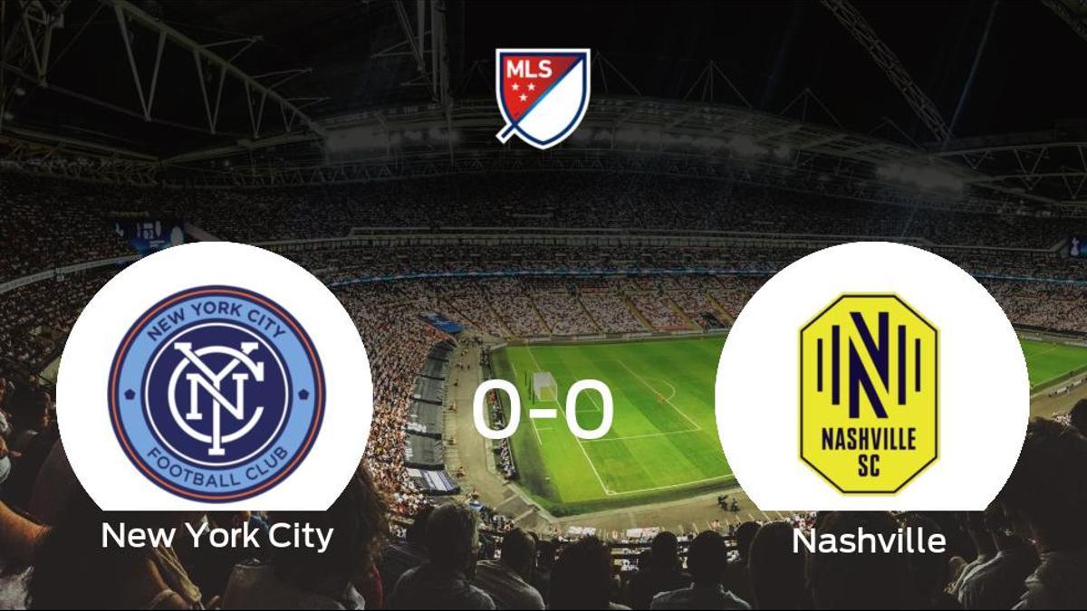 El New York City y el Nashville SC no encuentran el gol y se reparten los puntos (0-0)