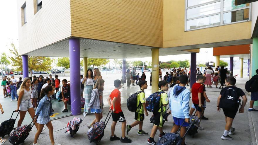 Primer día de curso, en el colegio Espartidero, el pasado septiembre. | JAIME GALINDO