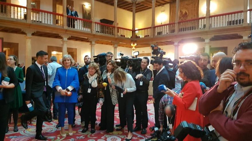 Ambiente en el hotel de la Reconquista la mañana del día de entrega del los premios Princesa de Asturias