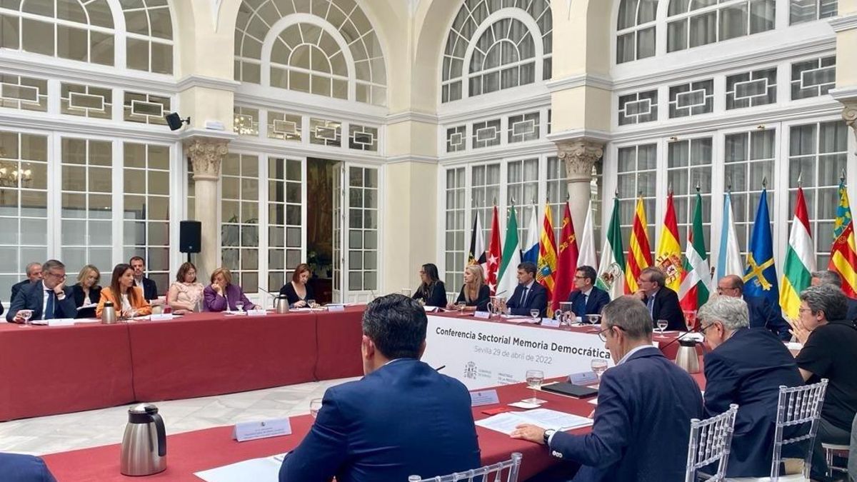 Conferencia Sectorial de Memoria Democrática en Sevilla, este viernes.