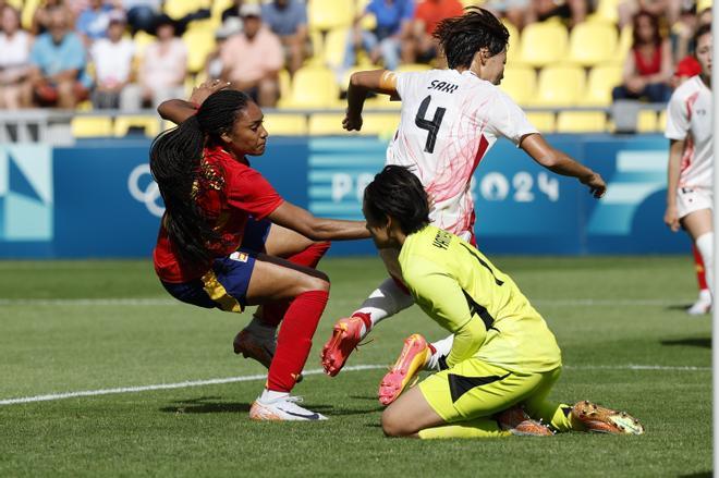 España - Japón, el partido de fútbol femenino de la fase de grupos de los Juegos Olímpicos, en imágenes.