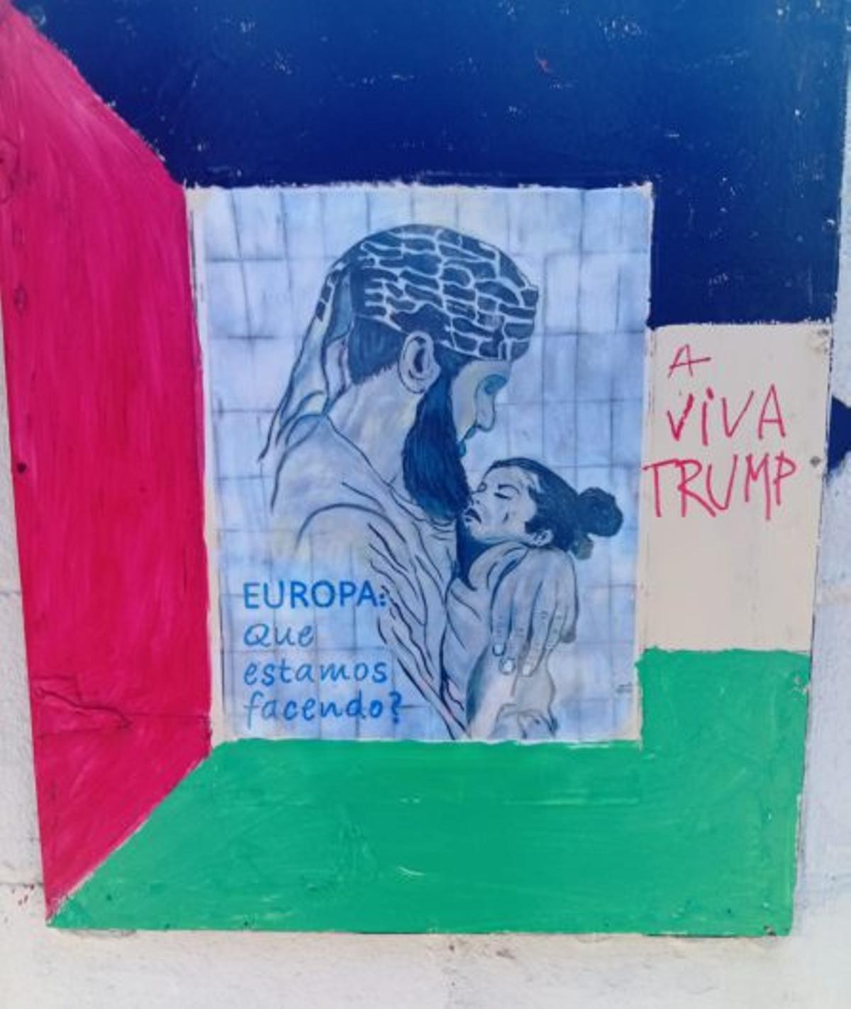 Una de las vandalizaciones.