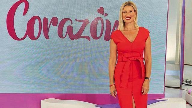 Anne Igartiburu, en el plató de "Corazón".