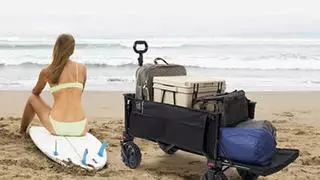 En este carro para la playa podrás llevar todo lo que necesitas sin apenas esfuerzo