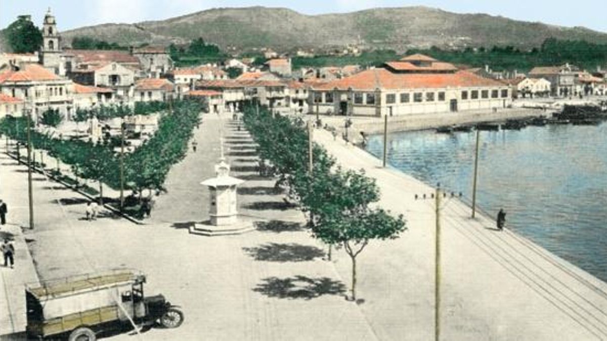 A alameda de Cangas no ano 1925.