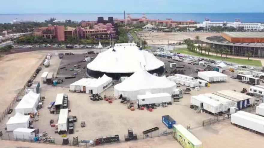 El Circo del Sol levanta su Gran Carpa Blanca en ExpoMeloneras