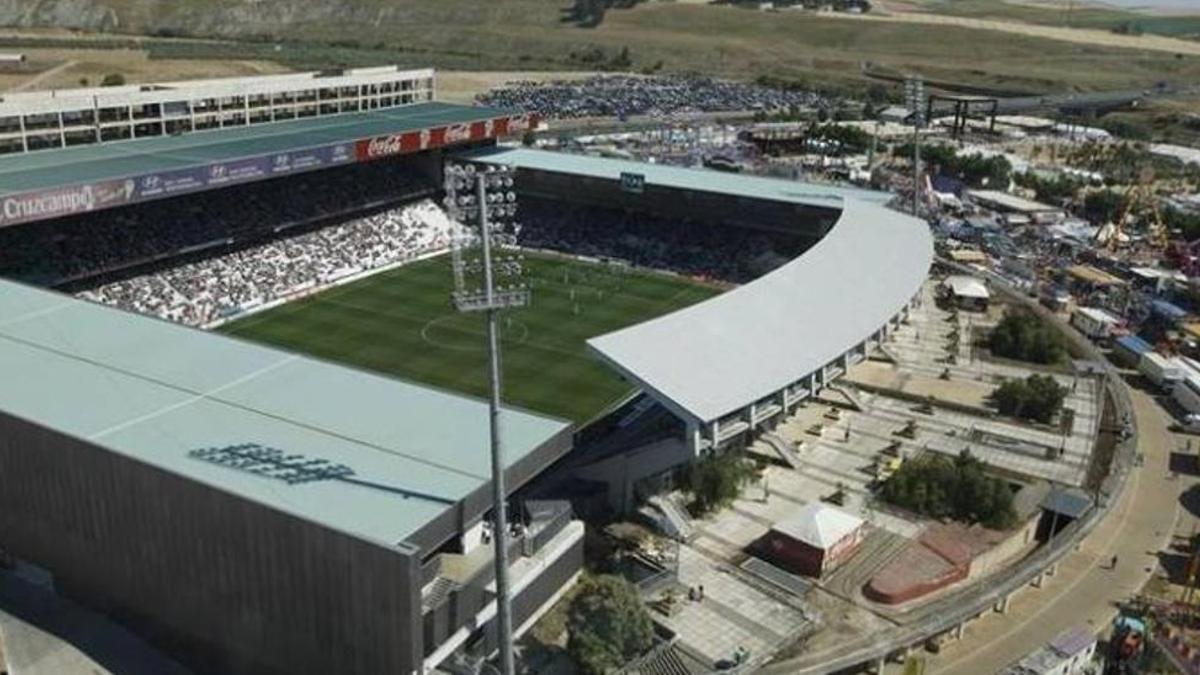 Vista aérea del estadio del Arcángel.