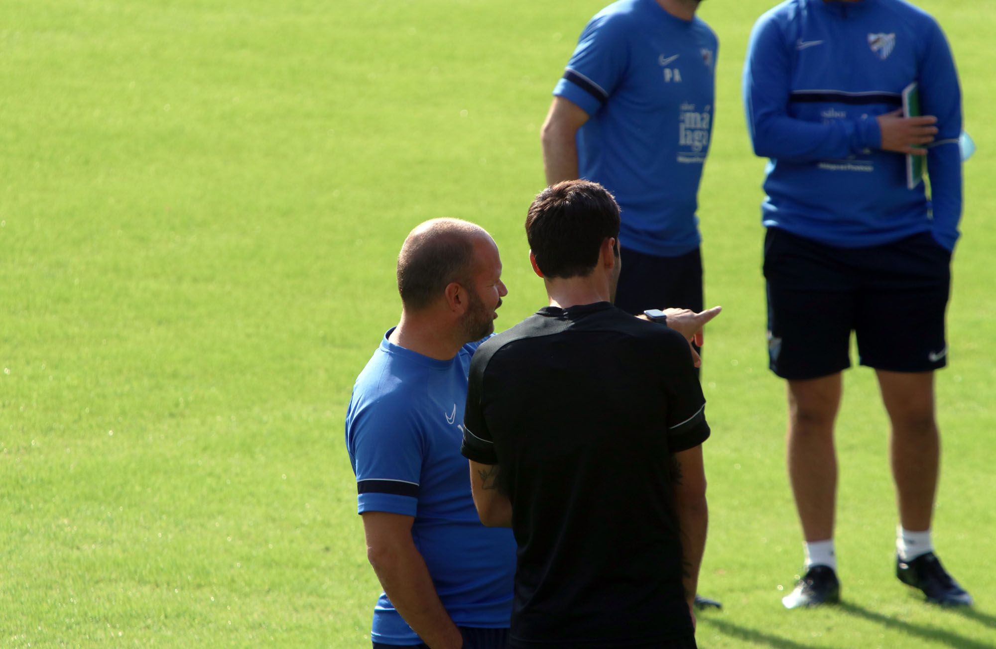 Entrenamiento a puerta abierta del Málaga CF