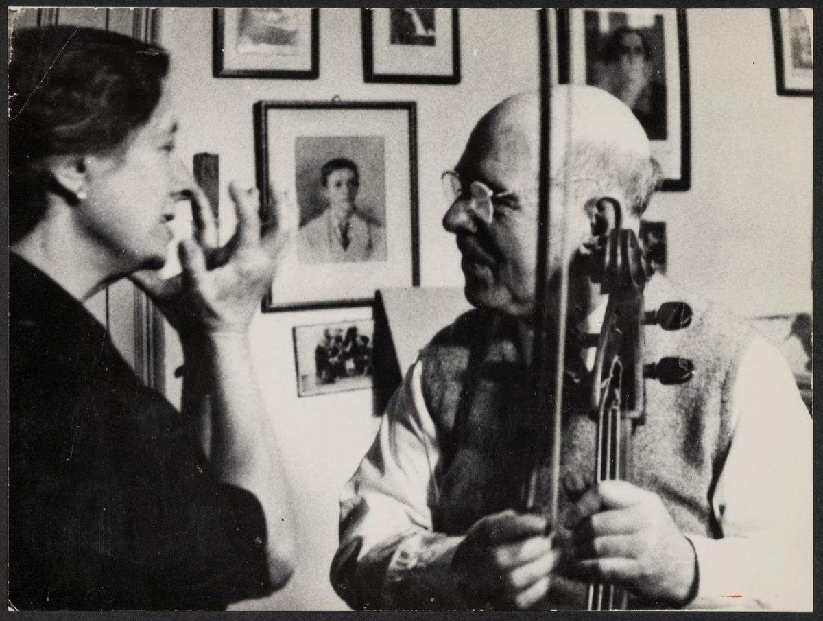 Conxita Badia y Pau Casals en 1950.