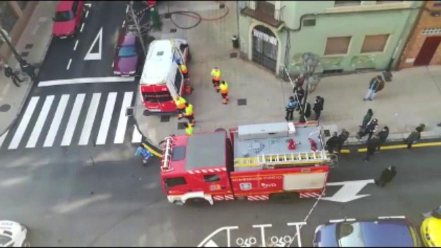 Incendio en un ático de Oviedo