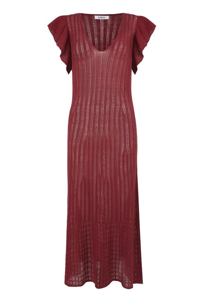 Vestido con manga volante