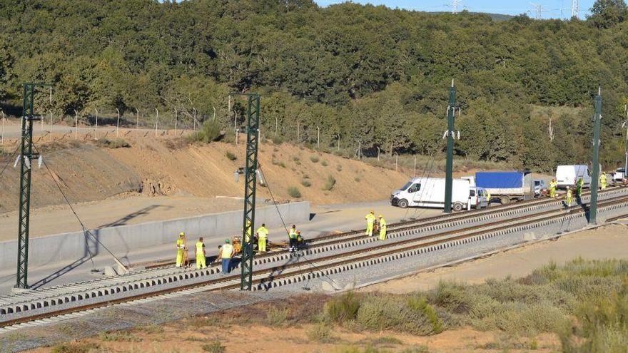 Obras del AVE por la zona de Sanabria