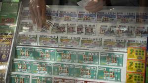 Un vendedor de la ONCE en Barcelona.