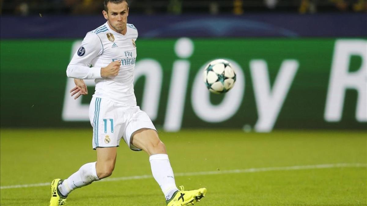 Bale marca el primer gol del Madrid con el interior del pie tras un pase de Carvajal
