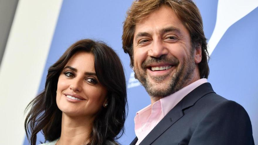 Penélope Cruz y Javier Bardem en Venecia.