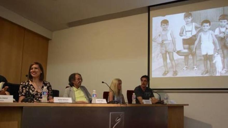 Alonso Morant, Piera, Sales y Boix, durante la presentación del libro, el viernes en Gandia.