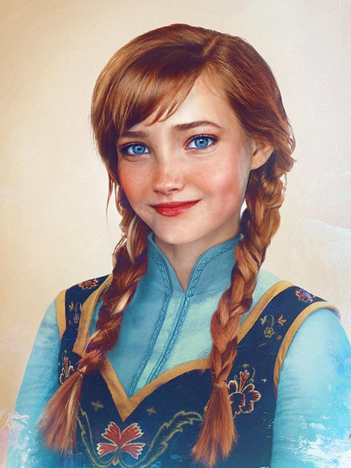 La Princesa Anna, de Frozen, ilustrada por Jirka Väätäinen