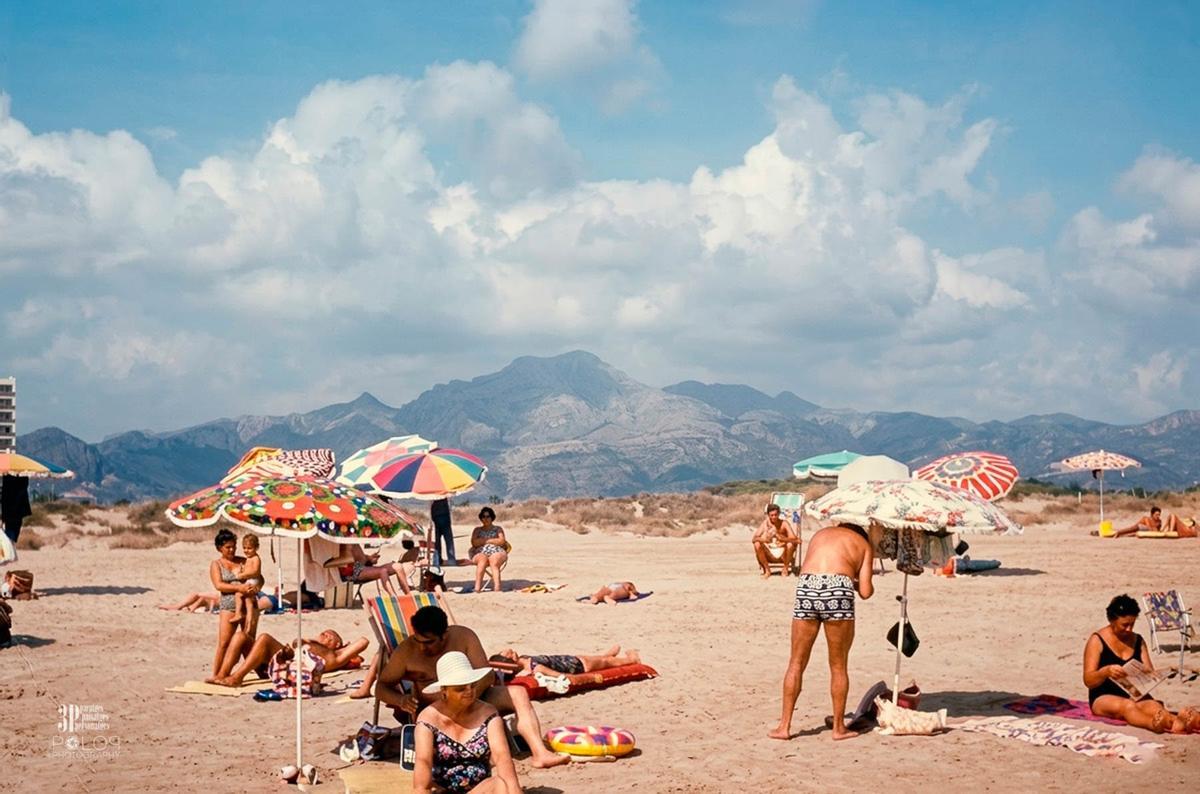 Playa de Gandia, años 70.
