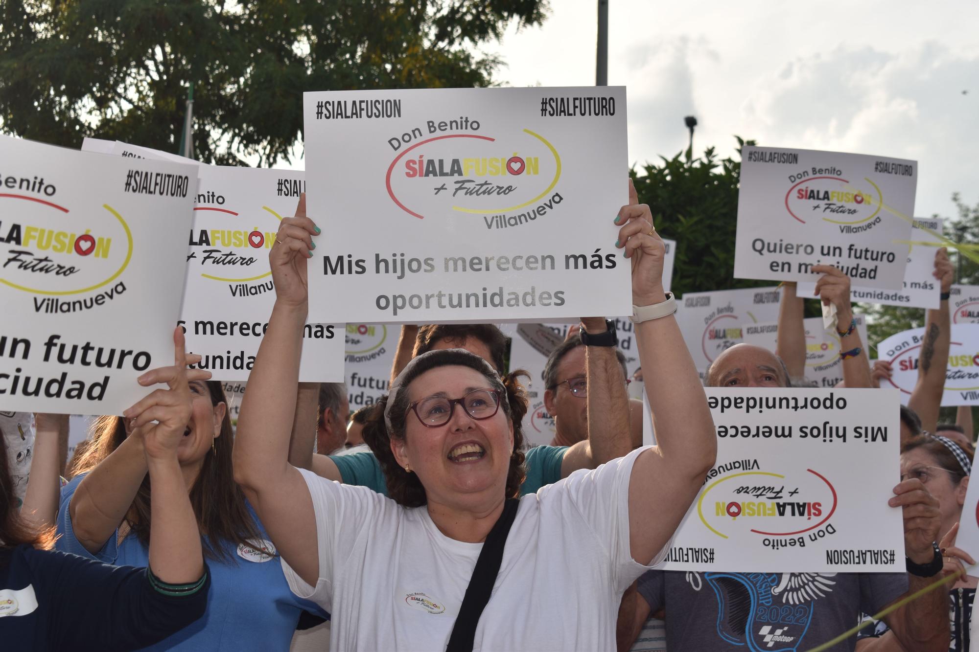 Manifestación en Don Benito por la fusión con Villanueva