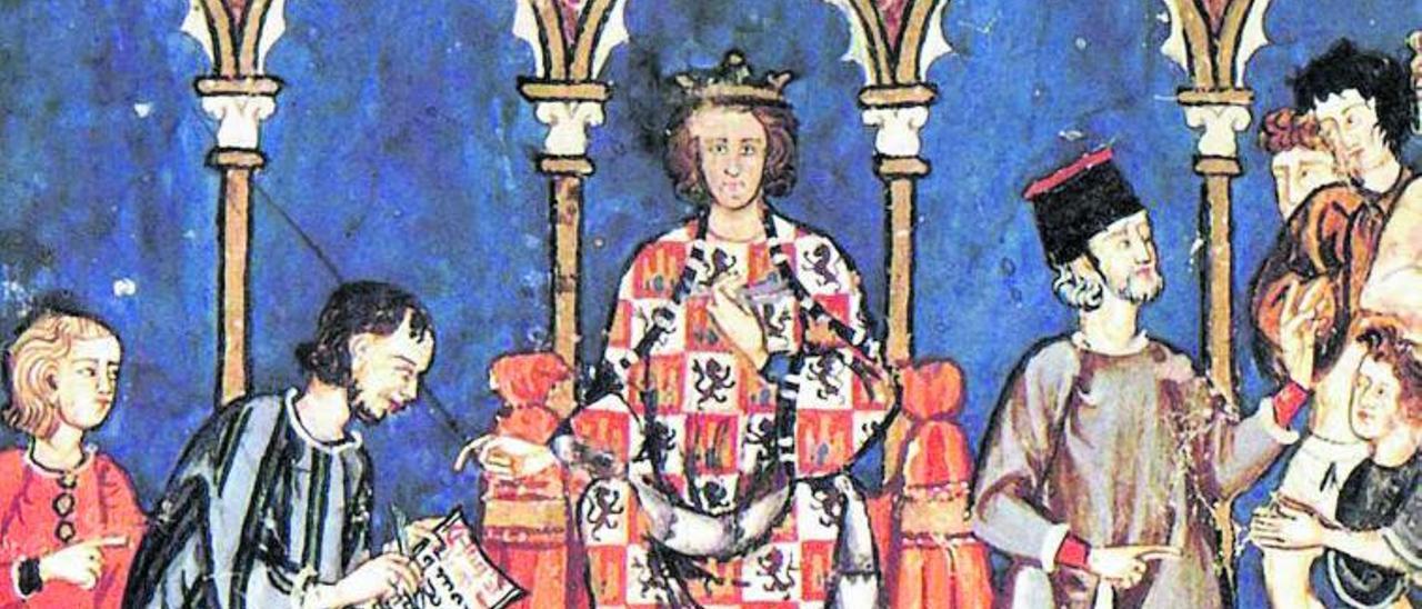 Retablo representativo de Alfonso X.