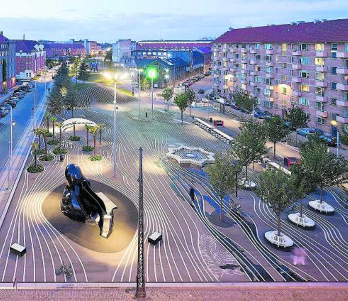 Superkilen, espacio público urbano en el centro de Copenhague, diseño de BIG. | | LP/DLP