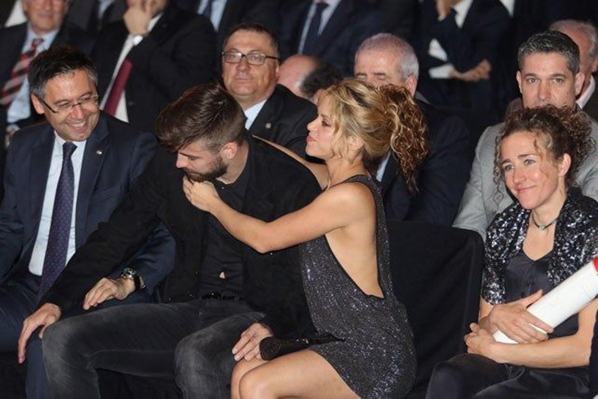 Shakira y Piqué, muy cariñosos en la 'Festa de l'esport catalá'