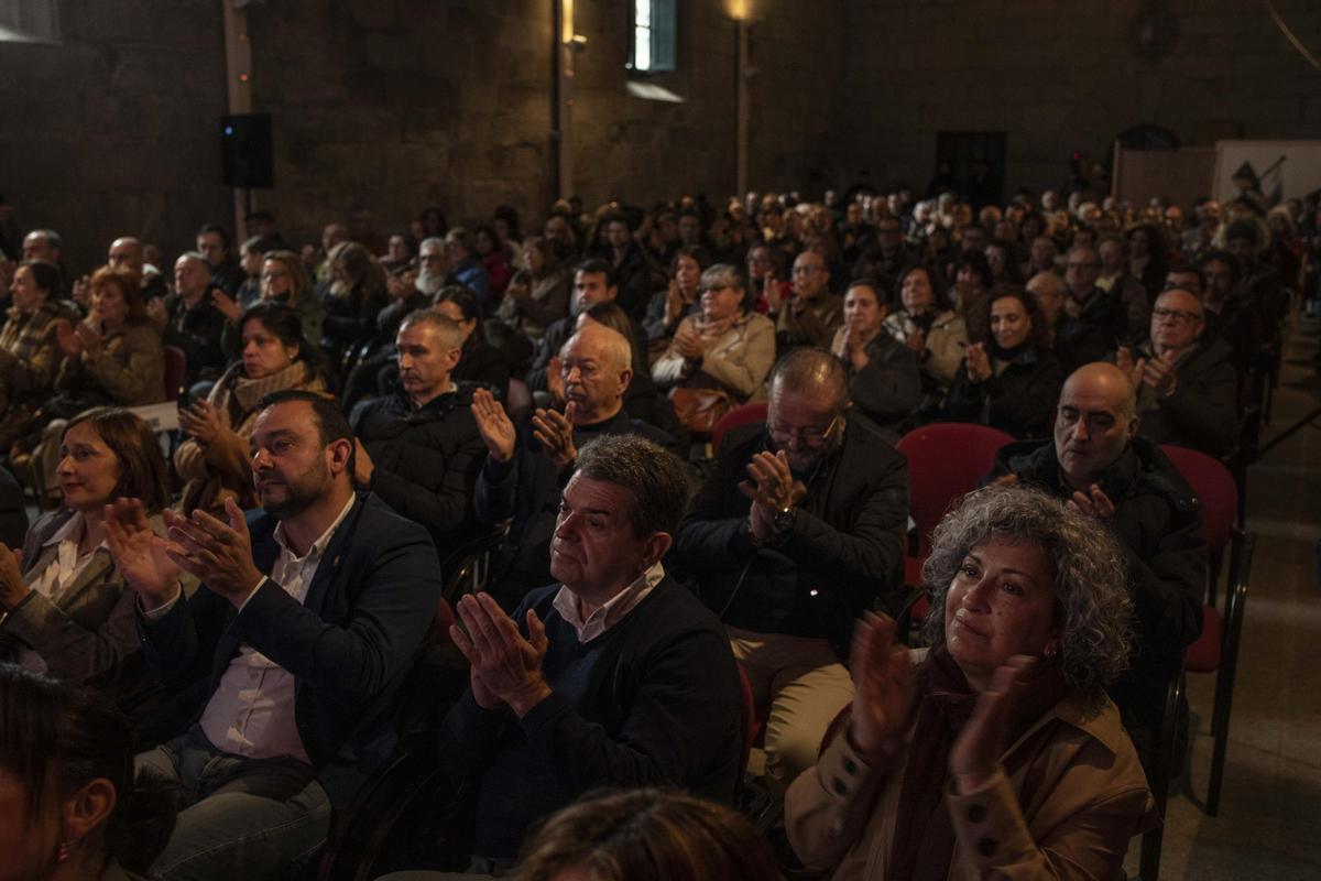 El refectorio del monasterio de Celanova se llenó para el acto de homenaje a las víctimas del franquismo.