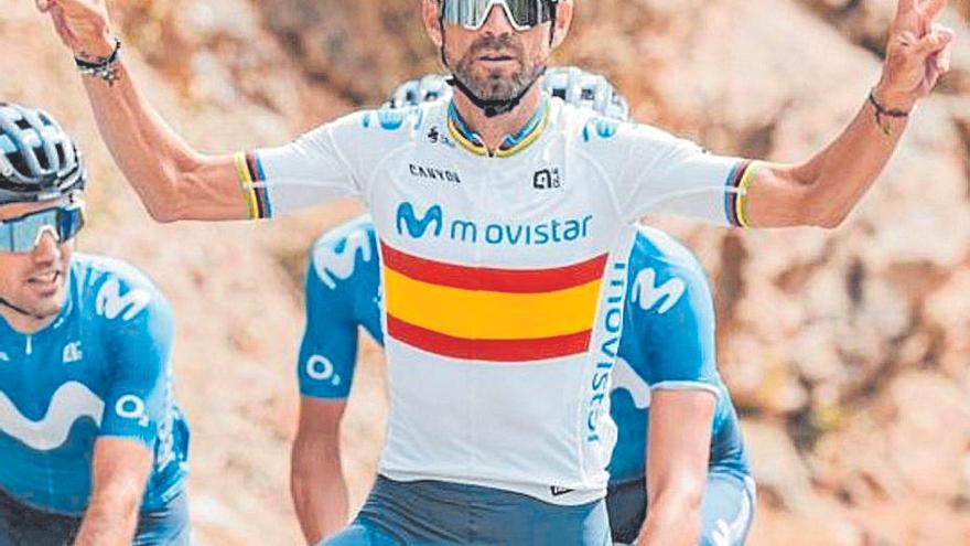 Alejandro Valverde, con el maillot de España