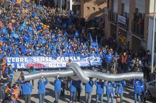 Unas 50.000 personas toman las calles de Amposta contra el plan del Ebro