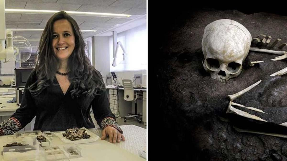 La científica gallega María Martiñón, que identificará los restos, en el CNIEH de Burgos. La científica gallega María Martiñón, que identificará los restos, en el CNIEH de Burgos.