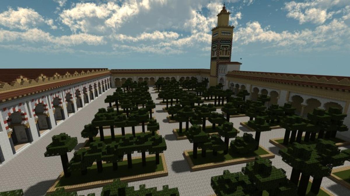 Mezquita-Catedral recreada en Minecraft.
