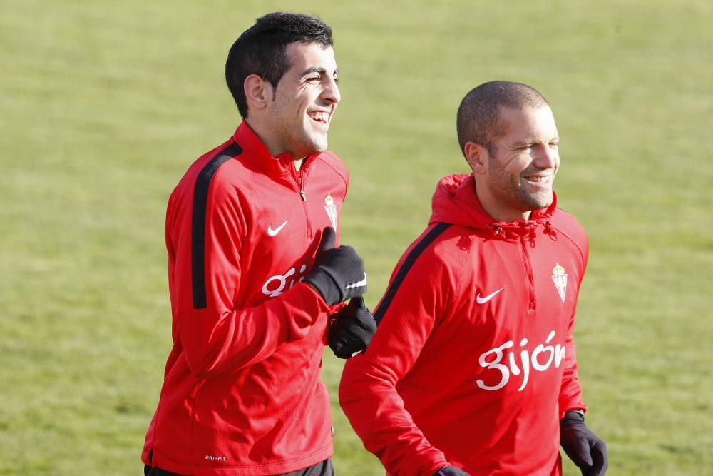 Entrenamiento del Sporting en el segundo día del año