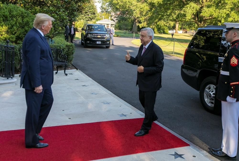 Reunión entre Trump y López Obrador.