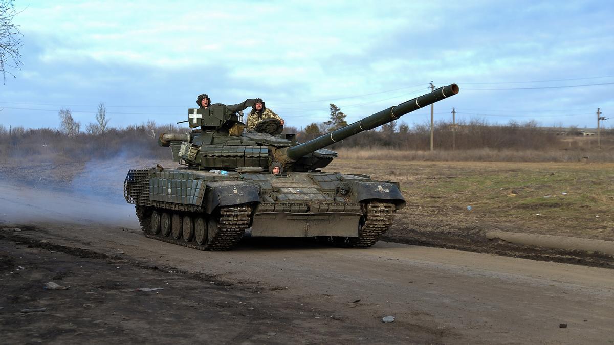 Un carro de combate del Ejército de Ucrania en los alrededores de Avdiivka, en la provincia de Donetsk, Ucrania.