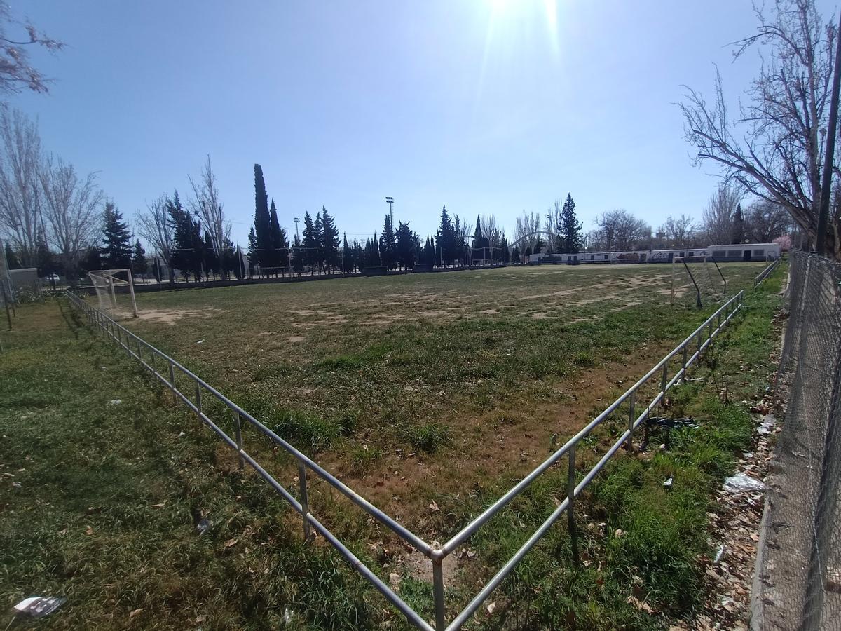 Estado actual del campo de fútbol del Viejo El Rabal, antigua sede del AD Vadorrey