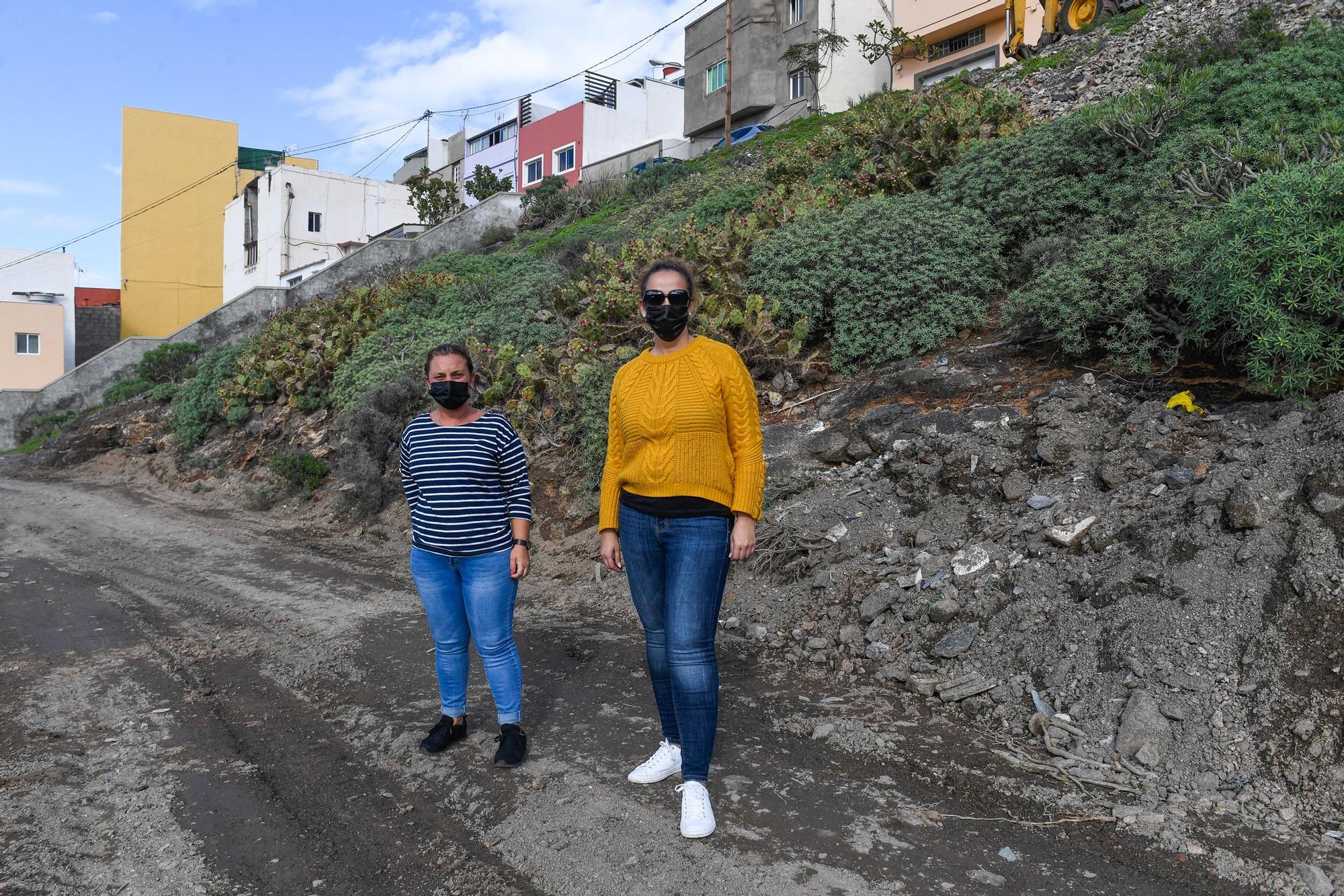 Desprendimientos en el barrio de Ladera Alta por las últimas lluvias