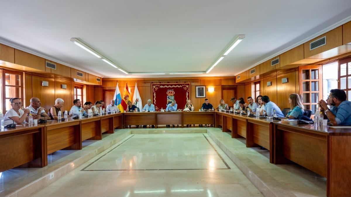 Imagen del Pleno celebrado esta mañana en San Bartolomé de Tirajana.