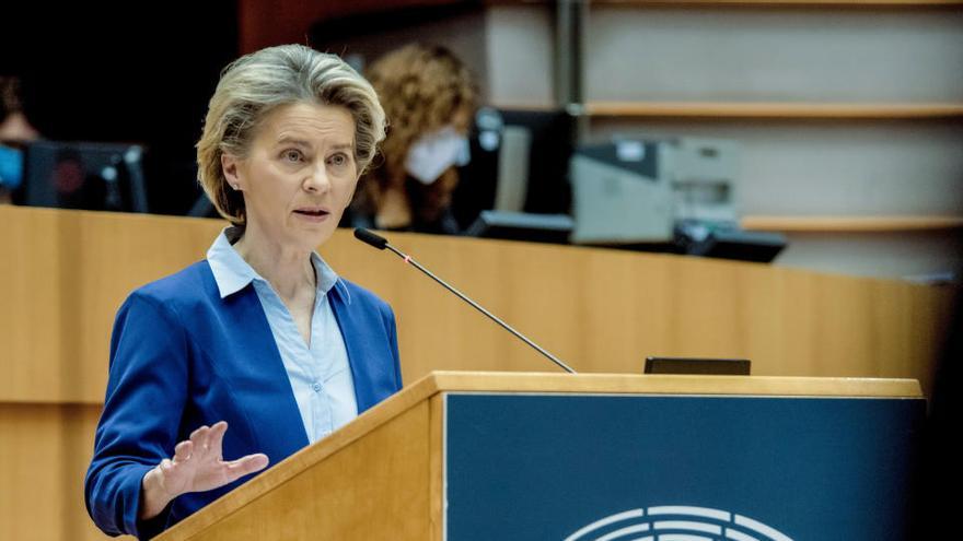 Ursula Von der Leyen en el Parlamento europeo.