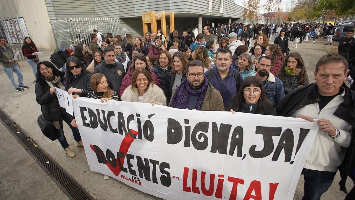Els professors del Vallvera ja van protestar fa uns dies
