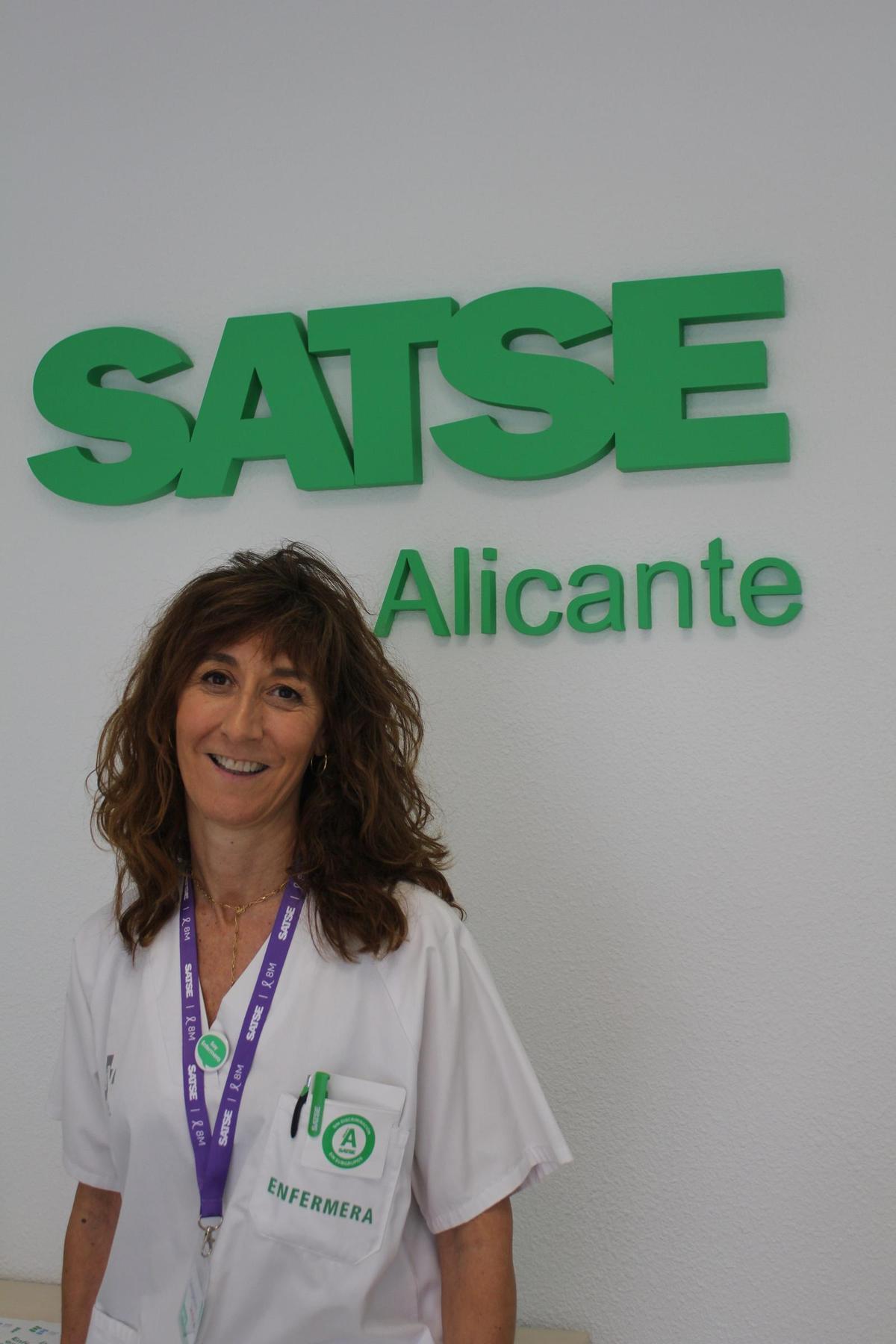 Emilia Guevara, secretaria de Acción Sindical de SATSE Alicante.