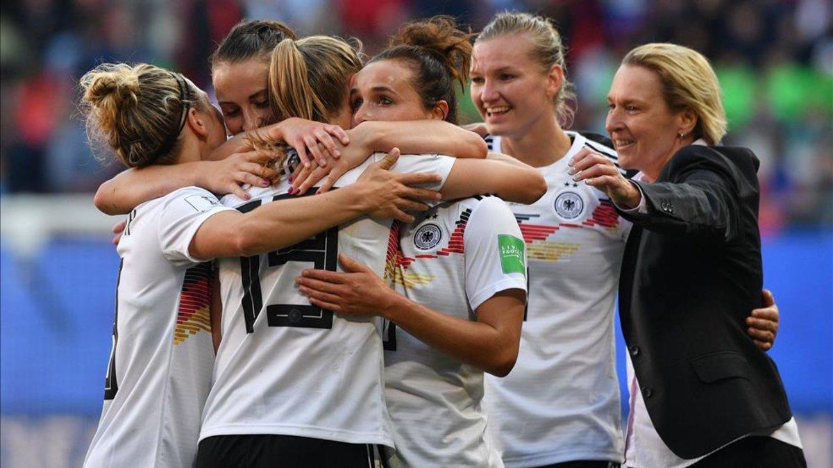Jugadoras de la selección alemana durante el pasado Mundial