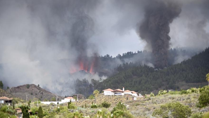 Erupción del volcán de La Palma en Cabeza de Vaca, Cumbre Vieja