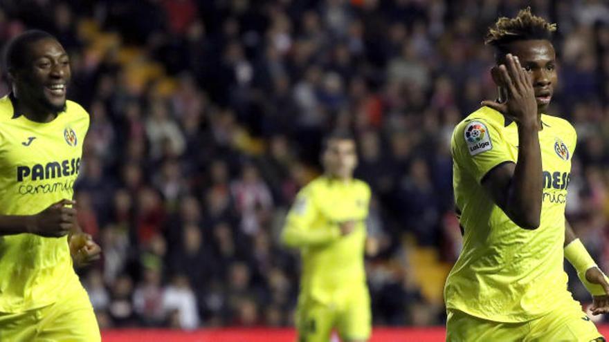 El nigeriano Samu Chukwueze celebrando un tanto